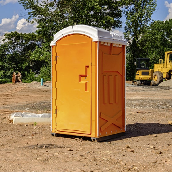 how often are the porta potties cleaned and serviced during a rental period in Friendship